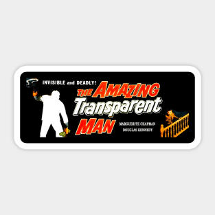 The Amazing Transparent Man 1 (1960) Poster 2 Sticker